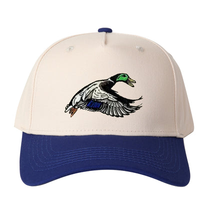 Flying Mallard Duck Embroidered Trucker Hat