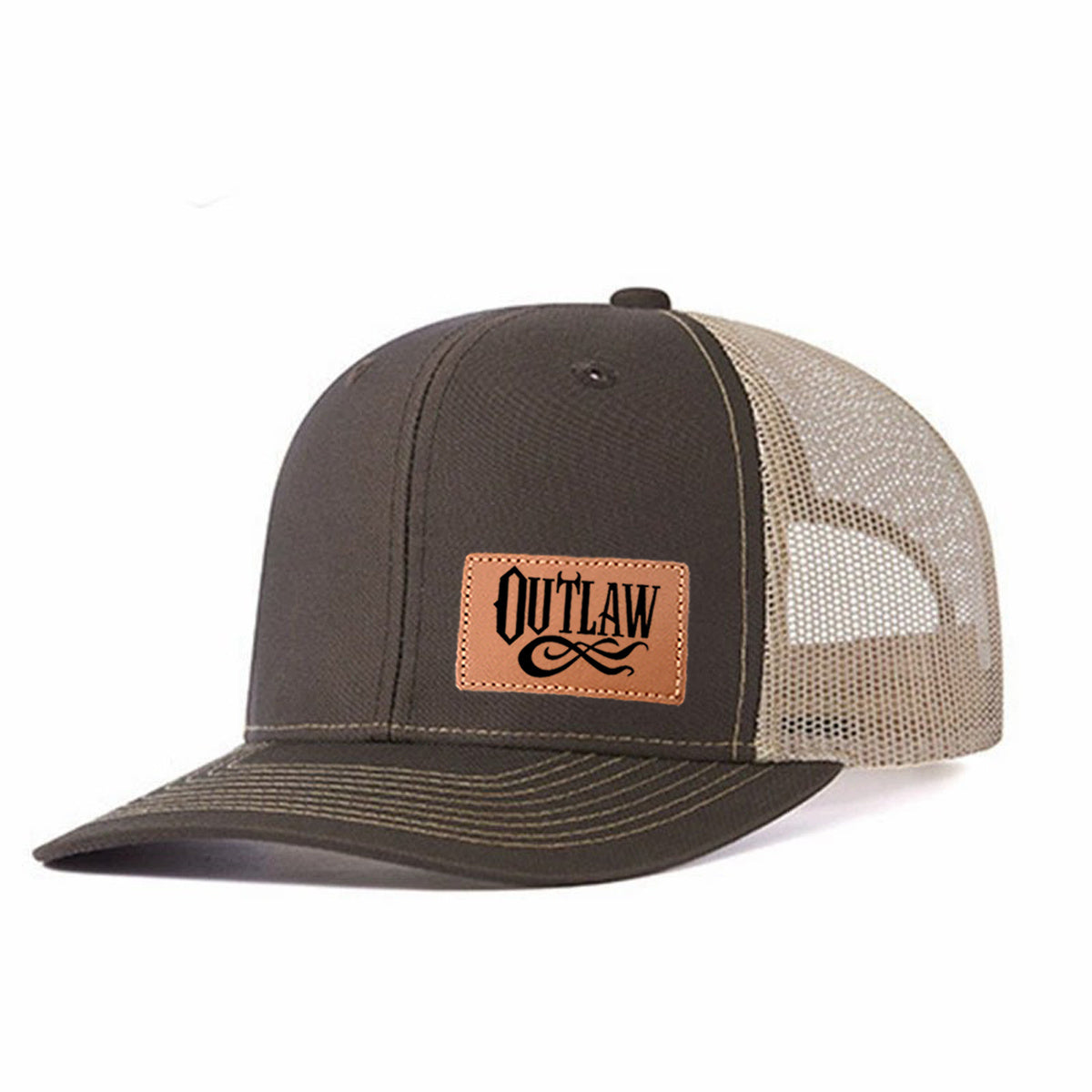 Outlaw Leather Patch Trucker Hat