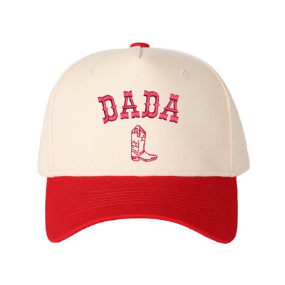 Father's Day Arched Dada Letter And Boot Embroidered Trucker Hat