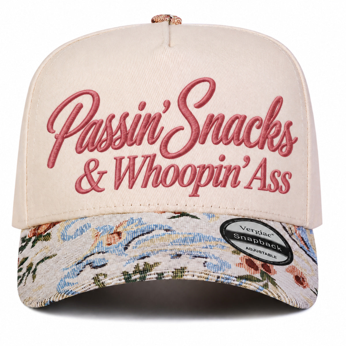 Passin Snacks & Whoopin Ass Novelty 5-Panel Trucker Hat