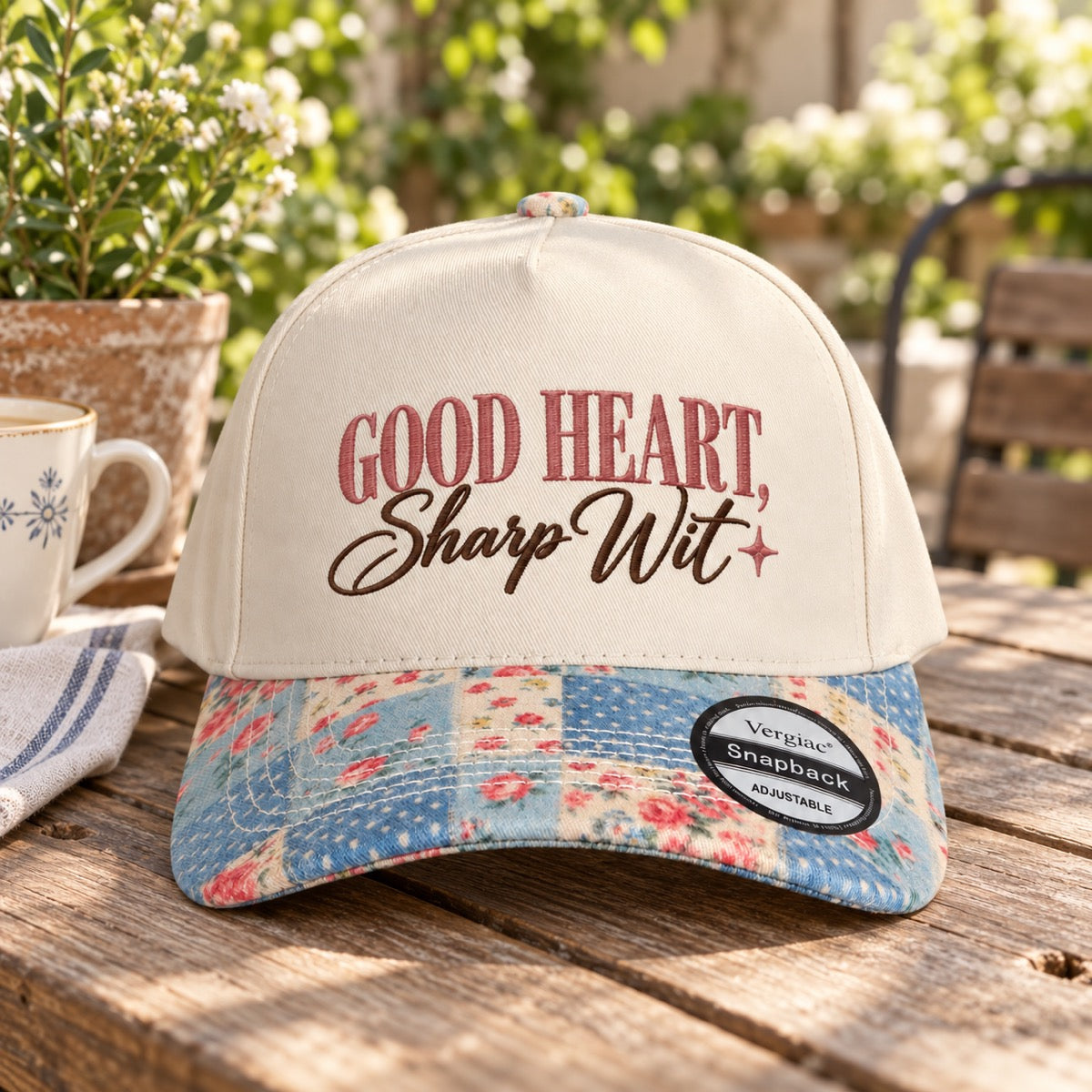 Good Heart, Sharp Wit 5-Panel Trucker Hat