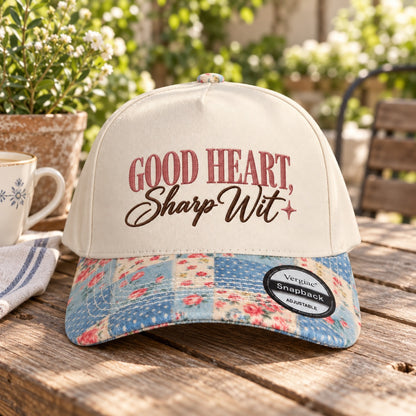 Good Heart, Sharp Wit 5-Panel Trucker Hat