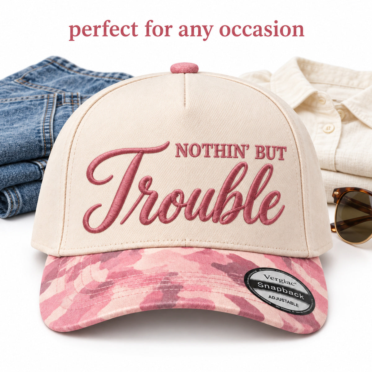 Nothin But Trouble 5-Panel Trucker Hat