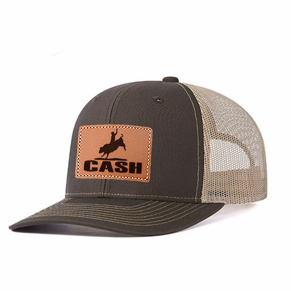 Rodeo Cash Leather Patch Trucker Hat