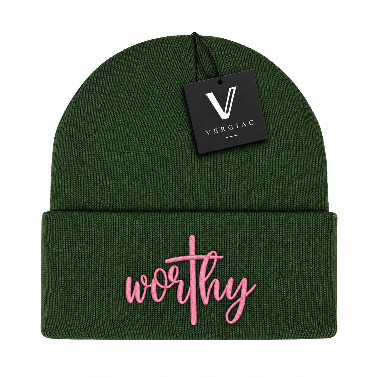 Worthy Embroidered Knit Beanie