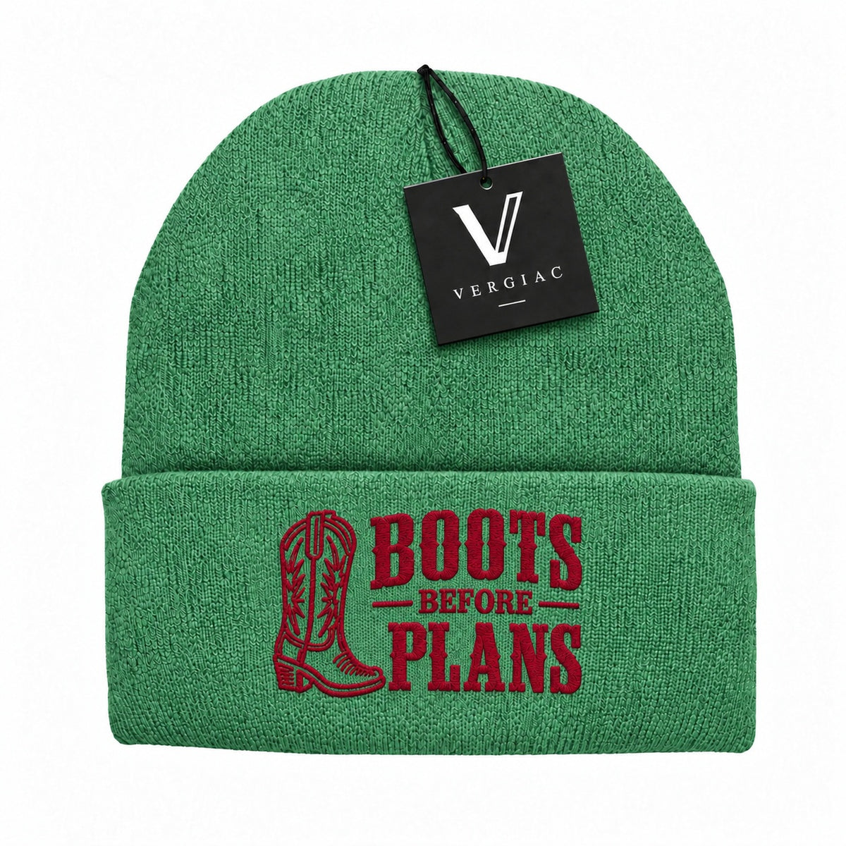 Boots Before Plans Embroidered Knit Beanie
