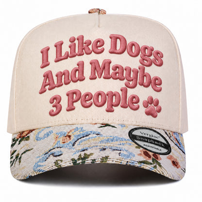I Like Dogs and Maybe 3 People 5-Panel Trucker Hat