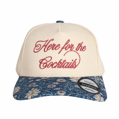 Here For The Cocktails 5-Panel Trucker Hat