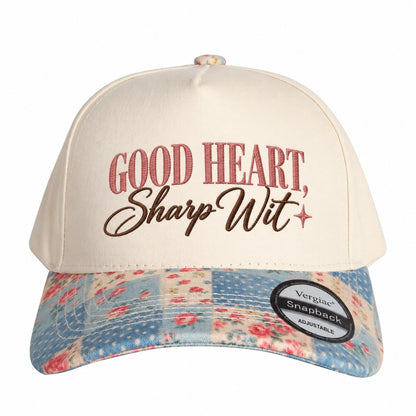 Good Heart, Sharp Wit 5-Panel Trucker Hat