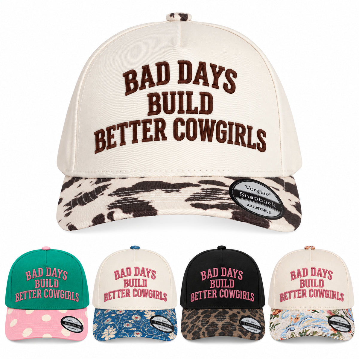 Bad Days Build Better Cowgirls Western Cowboy 5-Panel Trucker Hat