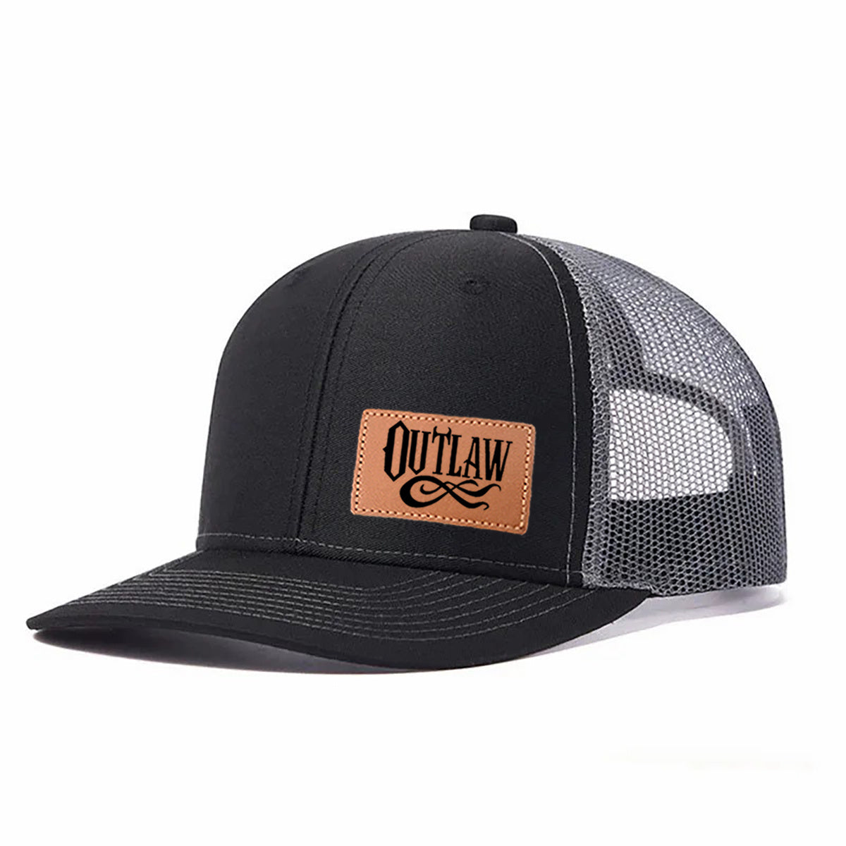 Outlaw Leather Patch Trucker Hat