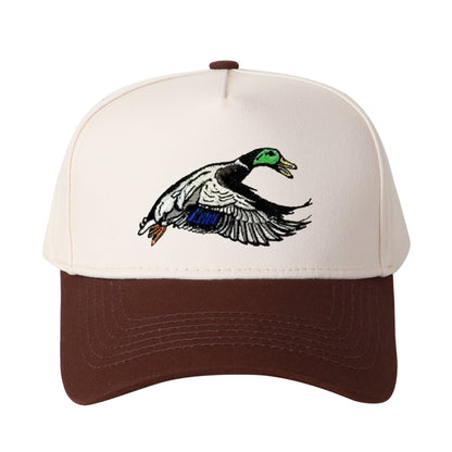 Flying Mallard Duck Embroidered Trucker Hat