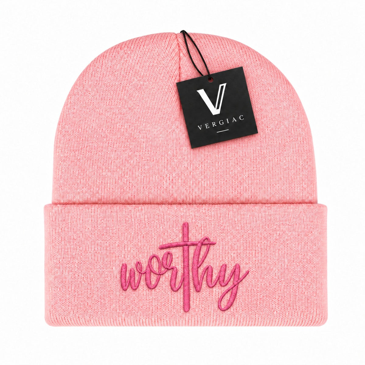 Worthy Embroidered Knit Beanie