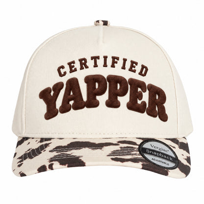 Certified Yapper Novelty Rounded 5-Panel Trucker Hat