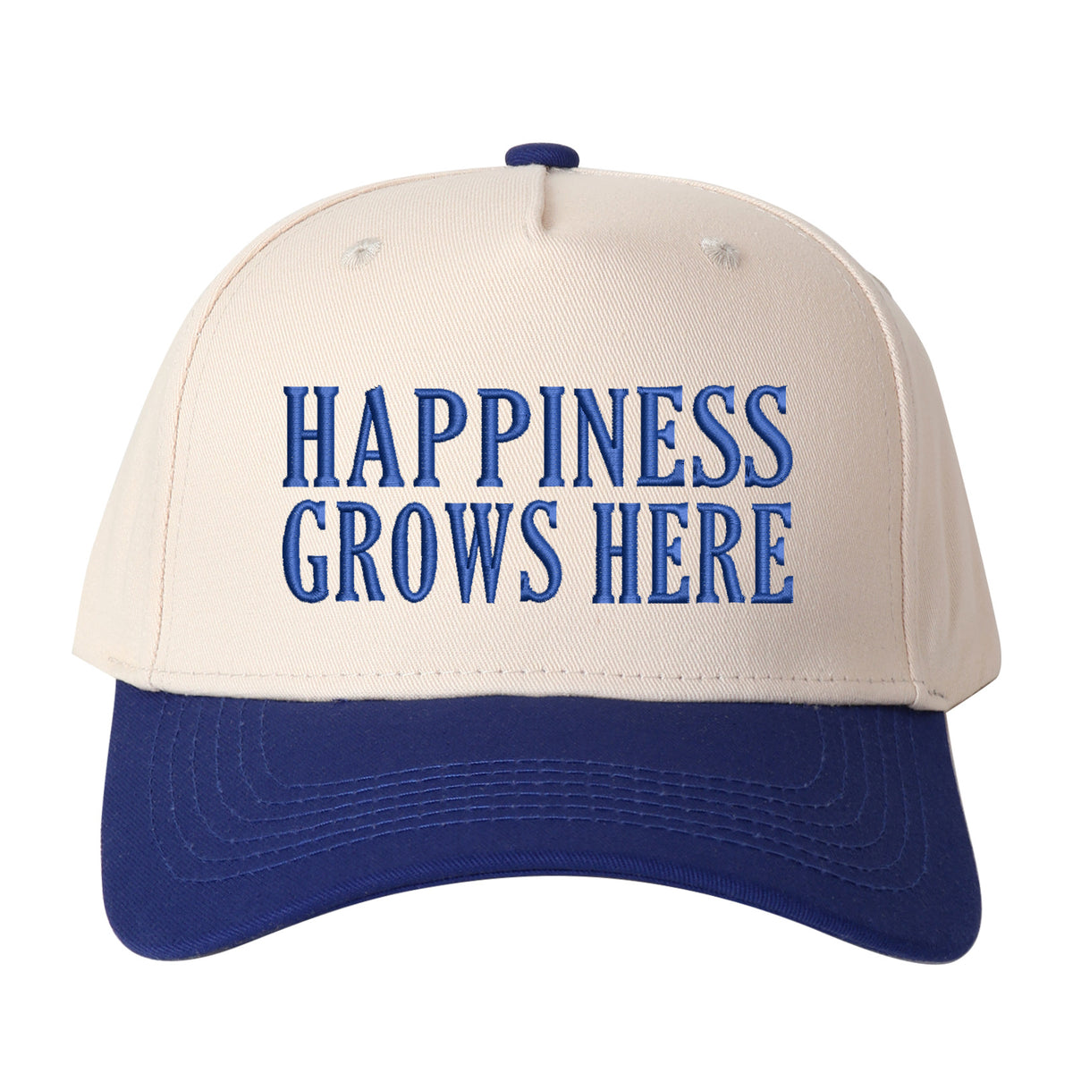 Happiness Grows Here Embroidered Trucker Hat