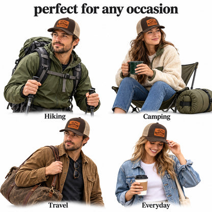 Good Things Happen on the Water Leather Patch Hat