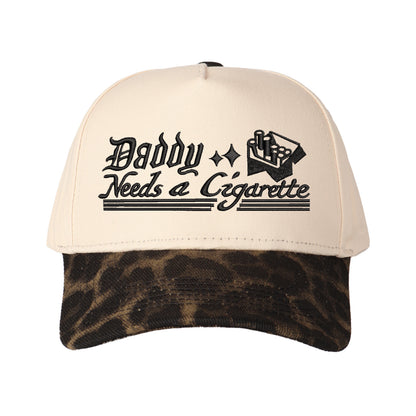 Daddy Needs A Cigarette Embroidered Trucker Hat