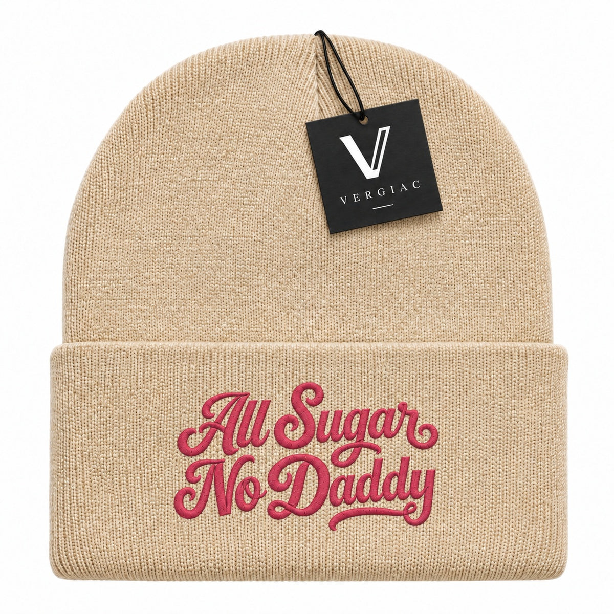 A All Sugar No Daddy Embroidered Acrylic Knitted Hat Unisex High Elasticity High Gram Weight Warm and Comfortable
