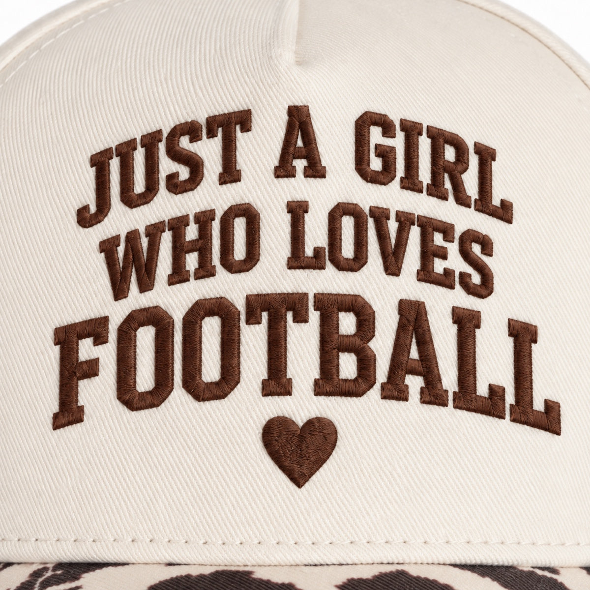 Just A Girl Who Loves Football 5-Panel Trucker Hat