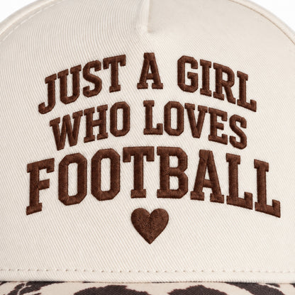 Just A Girl Who Loves Football 5-Panel Trucker Hat