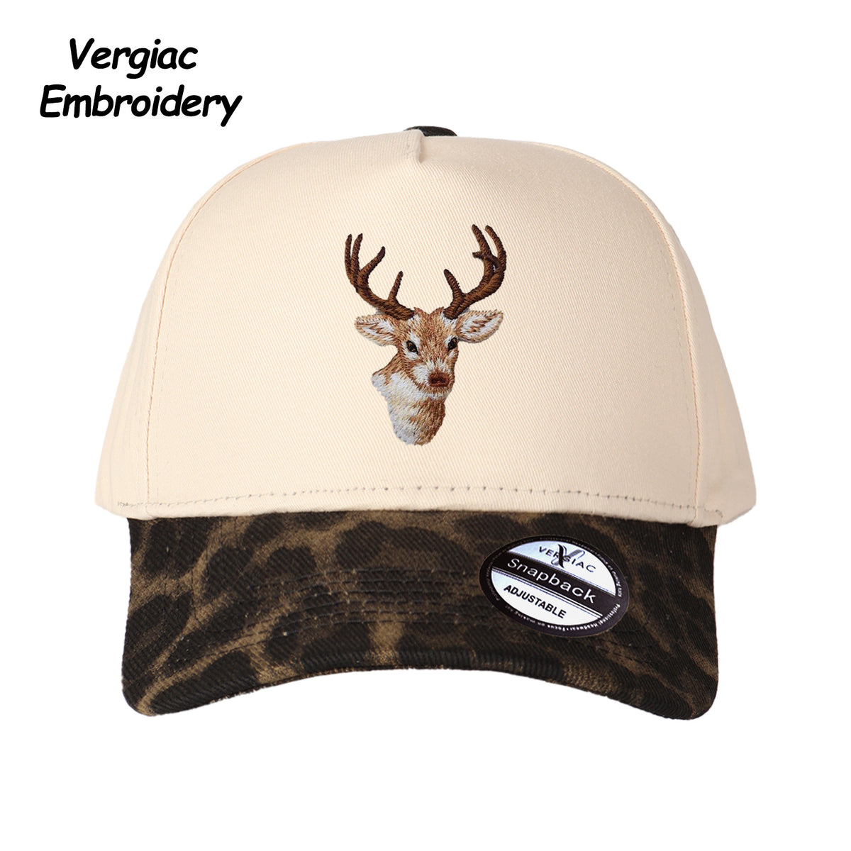 Deer Head Embroidered Trucker Hat
