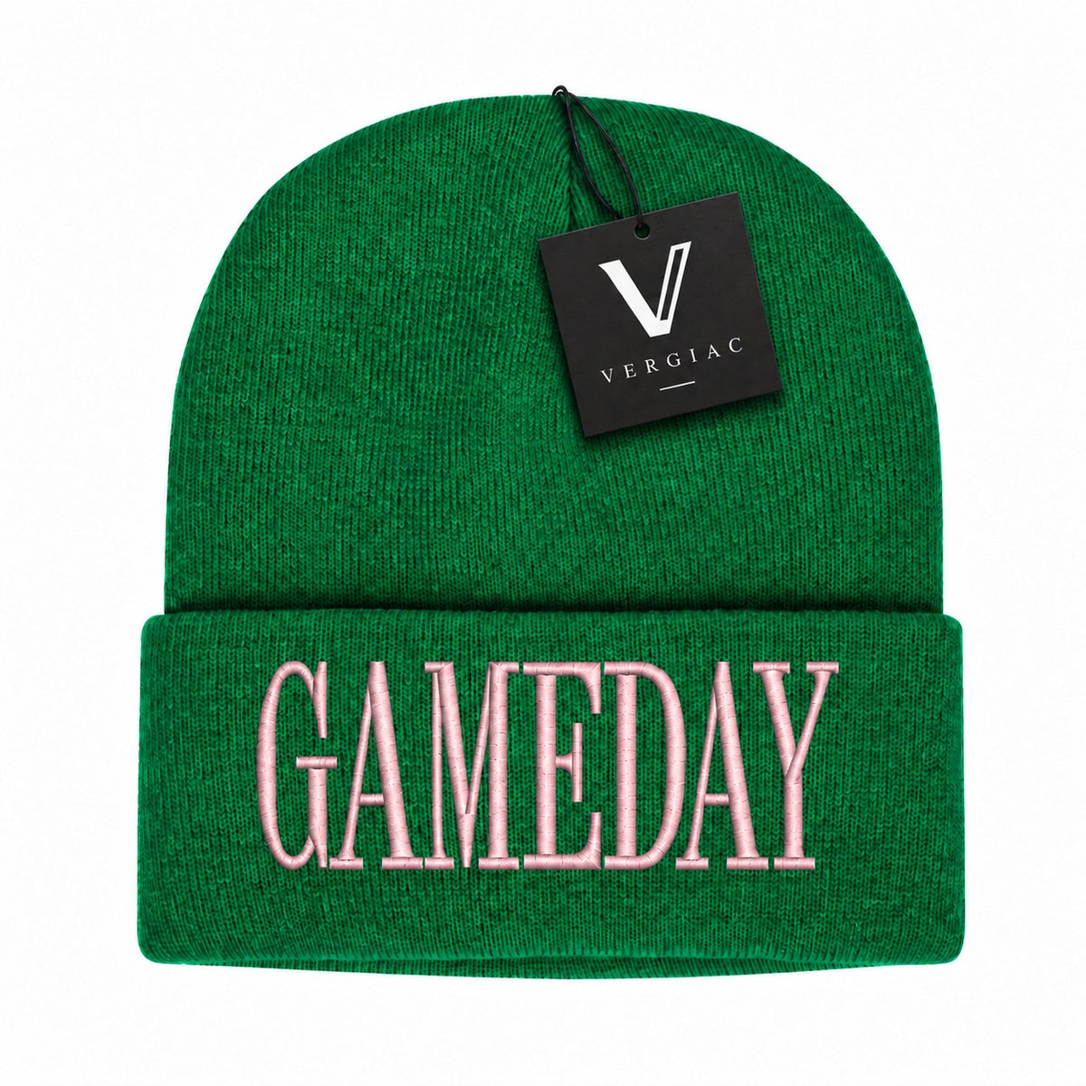 A GAMEDAY Embroidered Acrylic Knitted Hat Unisex High Elasticity High Gram Weight Warm and Comfortable