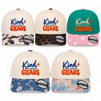 5-Panel Embroidered Cotton Trucker Hat with Printed Brim and Structured Front, Adjustable Unisex Baseball Cap, 1 Piece