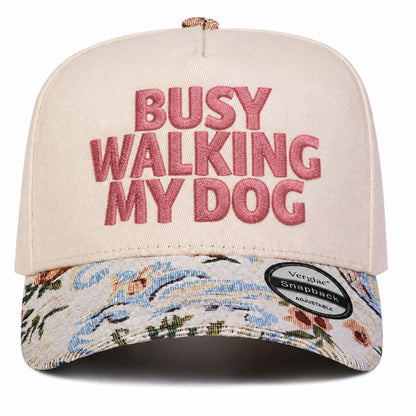Busy Walking My Dog Pet-themed 5-Panel Trucker Hat