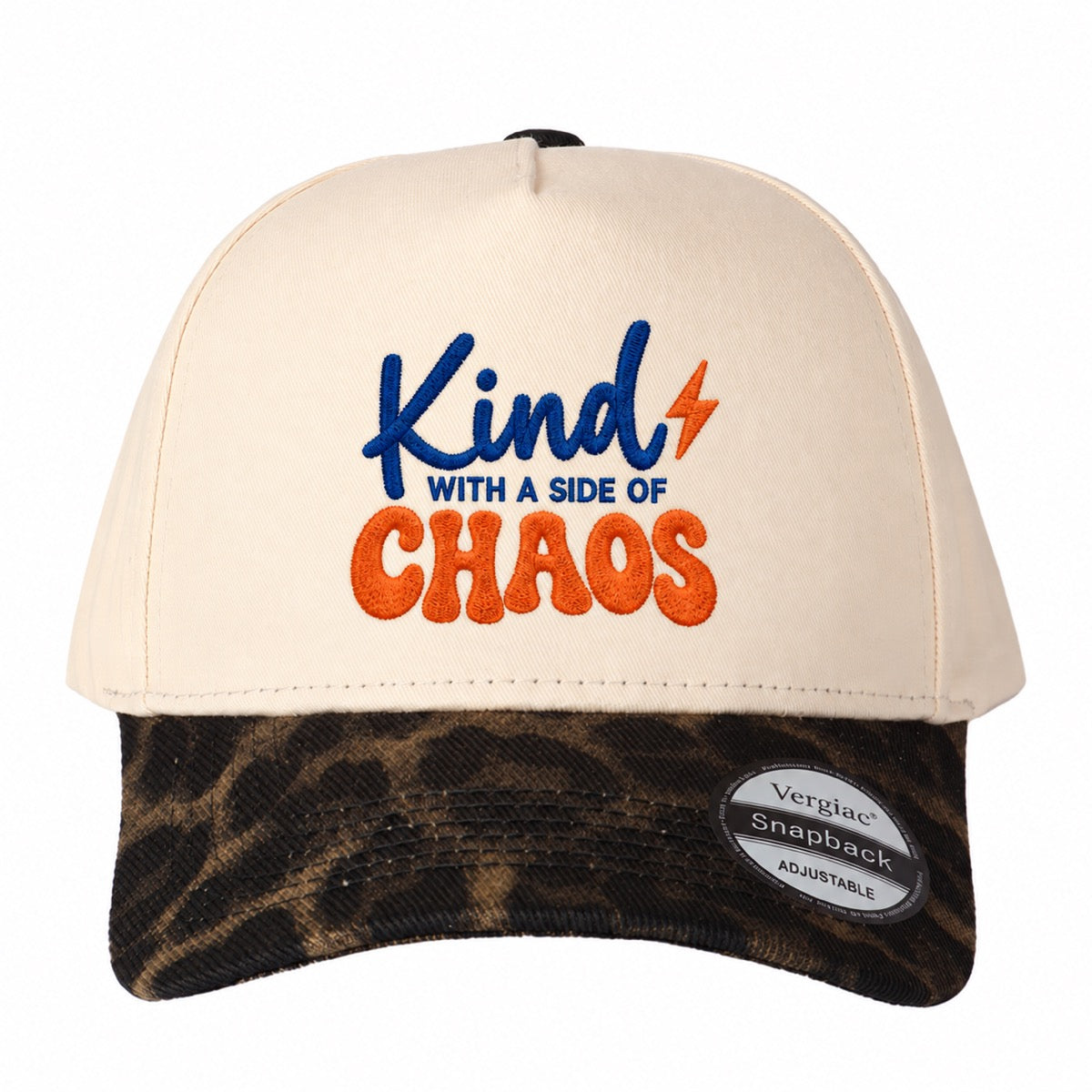 5-Panel Embroidered Cotton Trucker Hat with Printed Brim and Structured Front, Adjustable Unisex Baseball Cap, 1 Piece