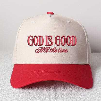 God Is Good All the Time Embroidered Trucker Hat
