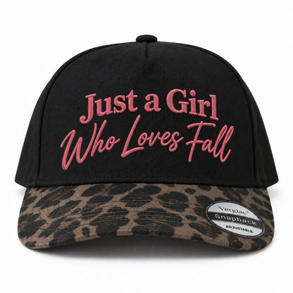 Just A Girl Who Loves Fall Fall-themed 5-Panel Trucker Hat