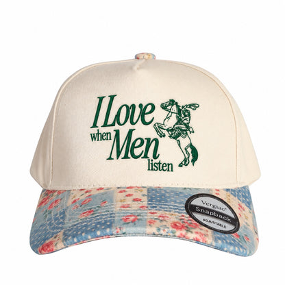 5-Panel Embroidered Cotton Trucker Hat with Printed Brim and Structured Front, Adjustable Unisex Baseball Cap, 1 Piece