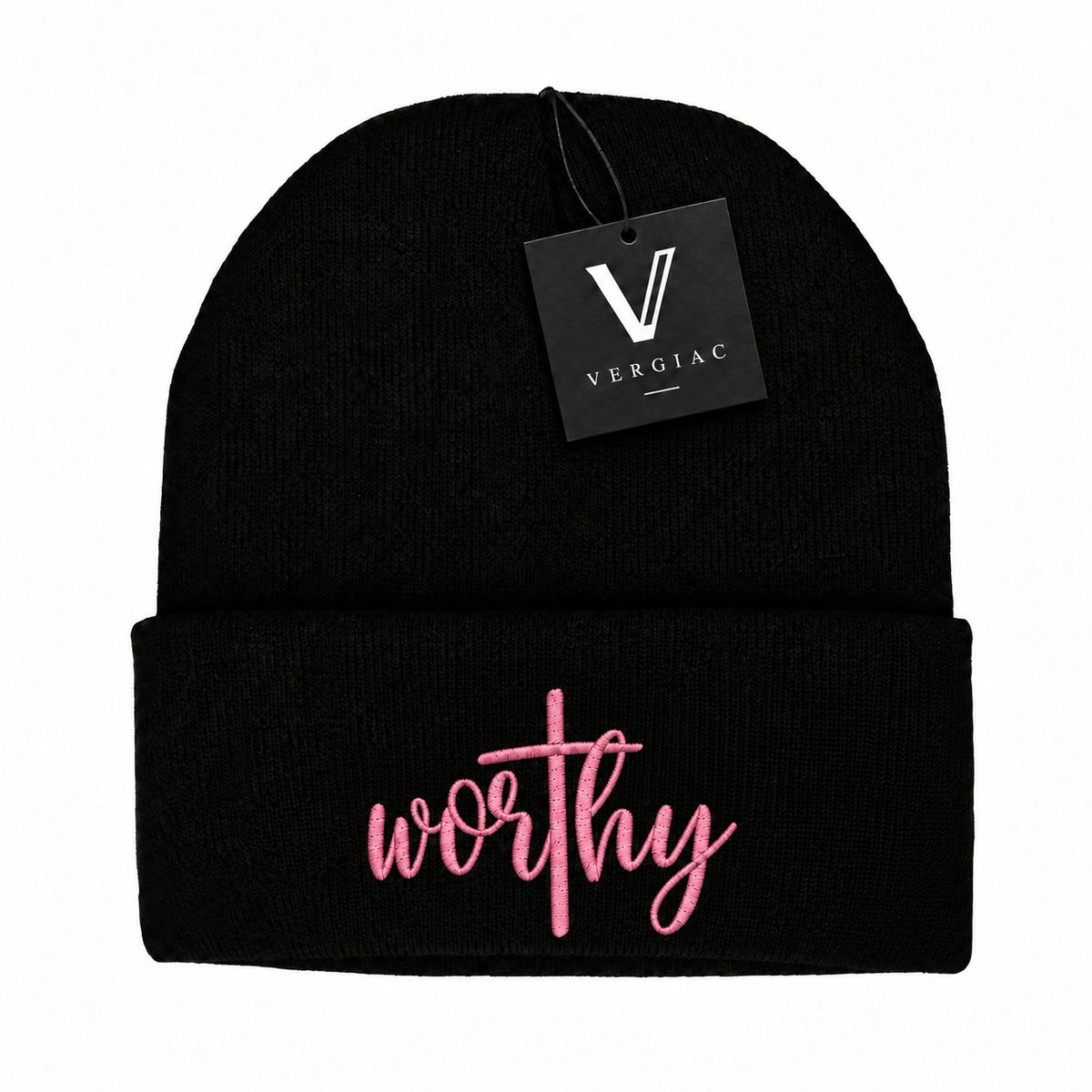 Worthy Embroidered Knit Beanie