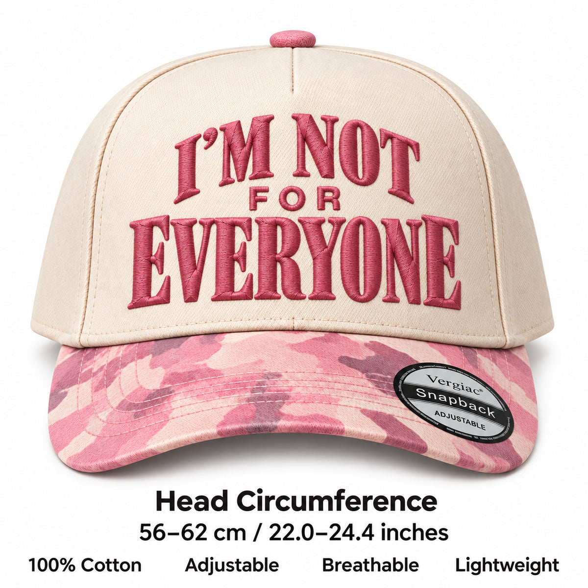 Im Not For Everyone Vintage 5-Panel Trucker Hat