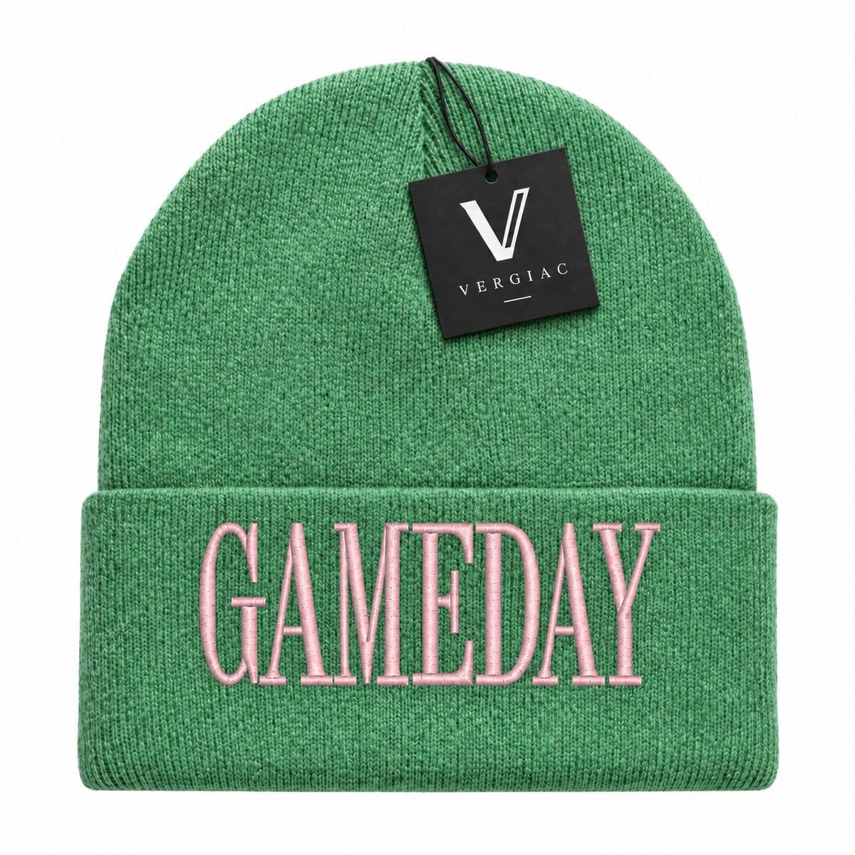 A GAMEDAY Embroidered Acrylic Knitted Hat Unisex High Elasticity High Gram Weight Warm and Comfortable