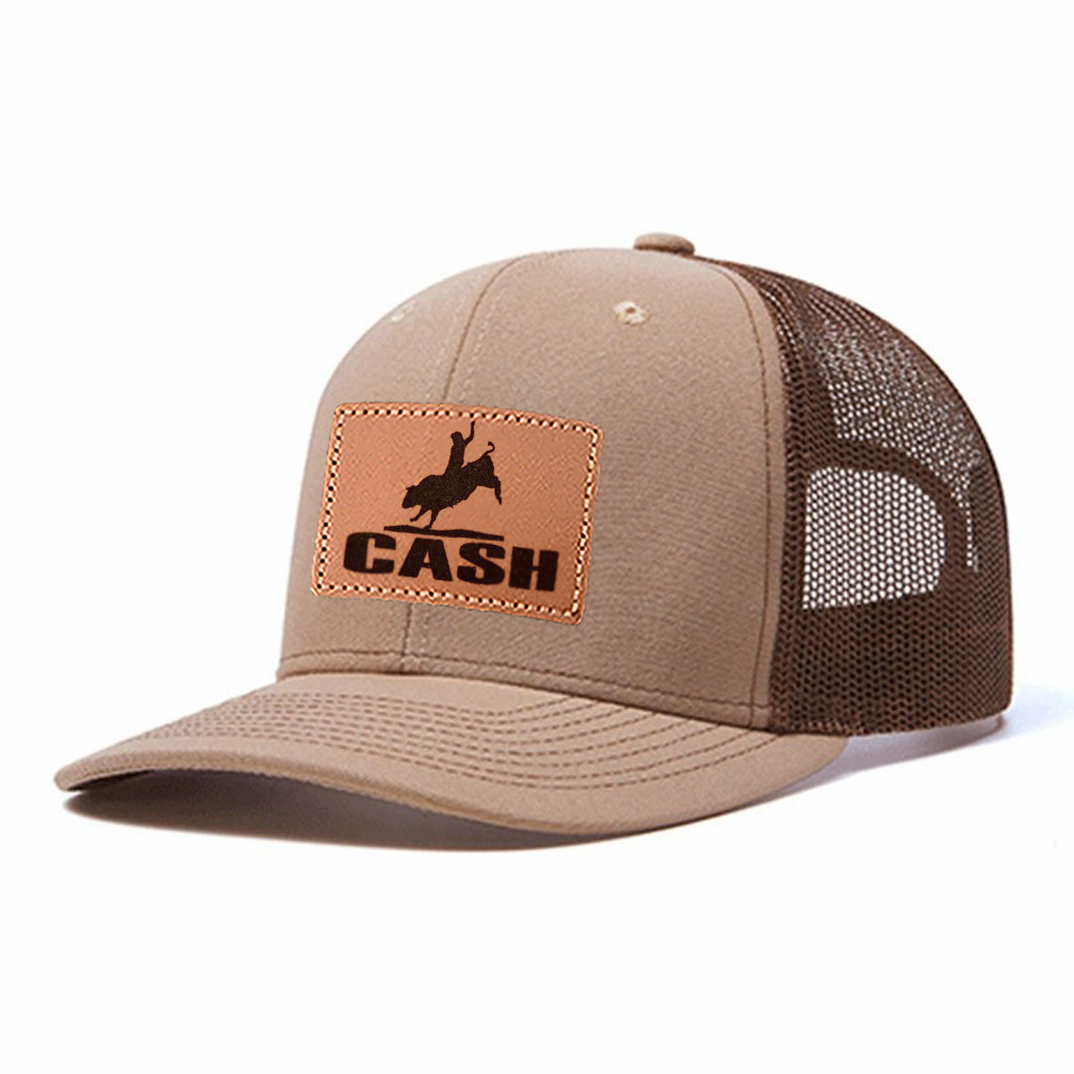Rodeo Cash Leather Patch Trucker Hat