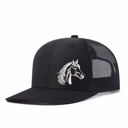 Vintage Western Horse Embroidered Trucker Hat