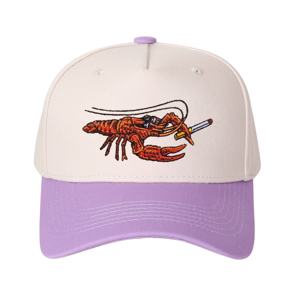 Cartoon Crayfish Embroidered Trucker Hat