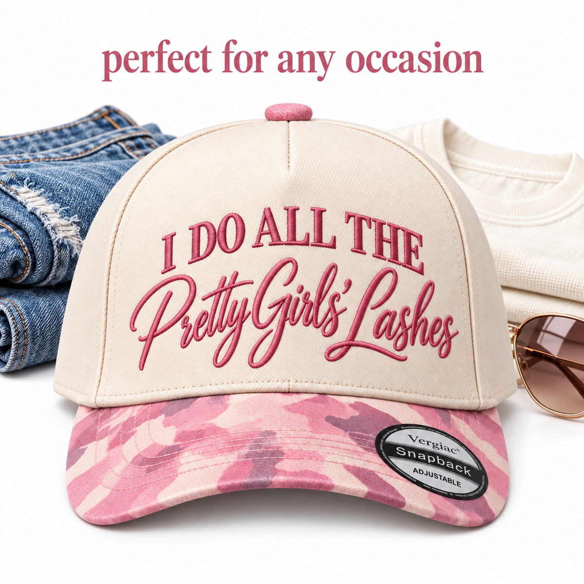 I Do All The Pretty Girls Lashes 5-Panel Trucker Hat