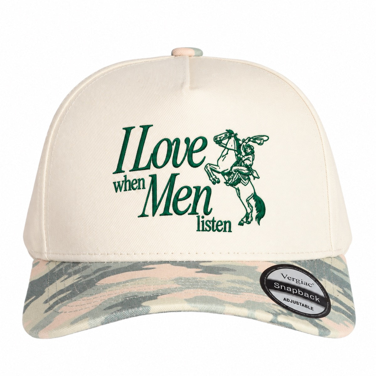 5-Panel Embroidered Cotton Trucker Hat with Printed Brim and Structured Front, Adjustable Unisex Baseball Cap, 1 Piece