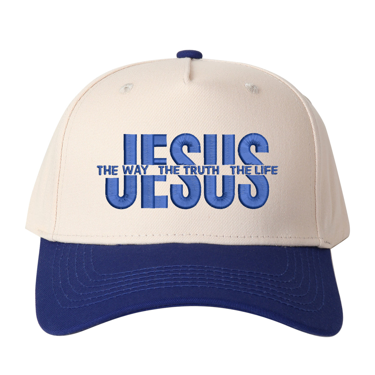 Jesus The Way The Truth The Life Embroidered Trucker Hat