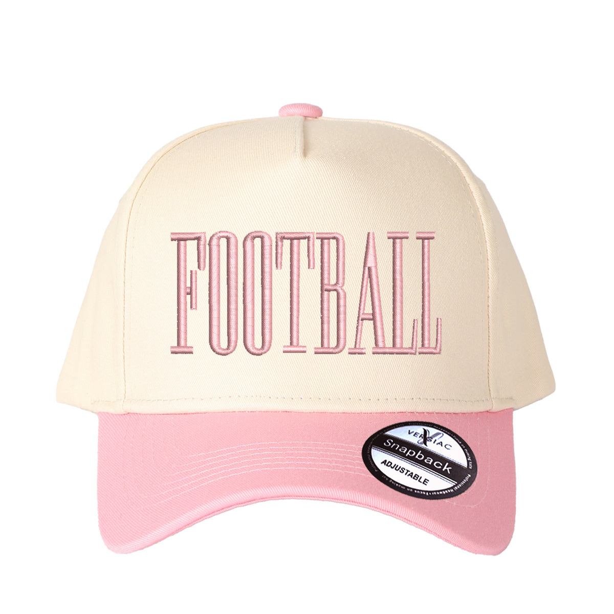 FOOTBALL Letter Embroidered Color Block Trucker Hat Unisex Adjustable Cotton Breathable Fashion Cap for Travel Daily Wear
