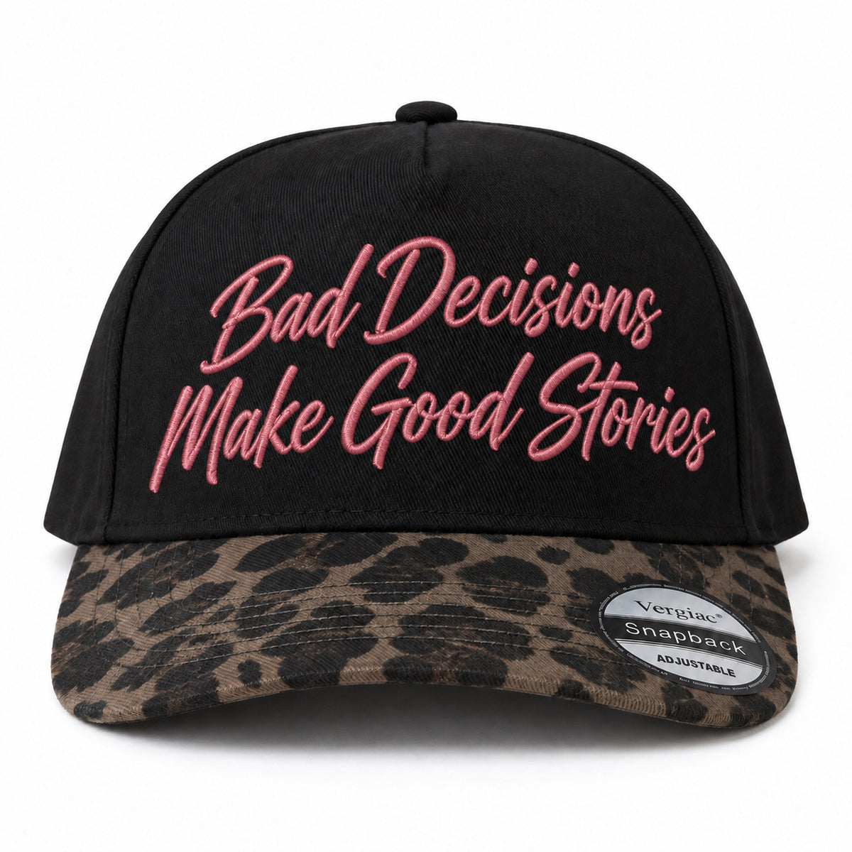 Bad Decisions Make Good Stories 5-Panel Trucker Hat