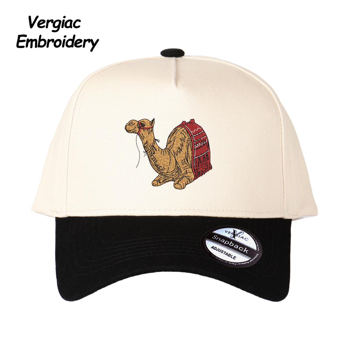 Camel Embroidered Trucker Hat