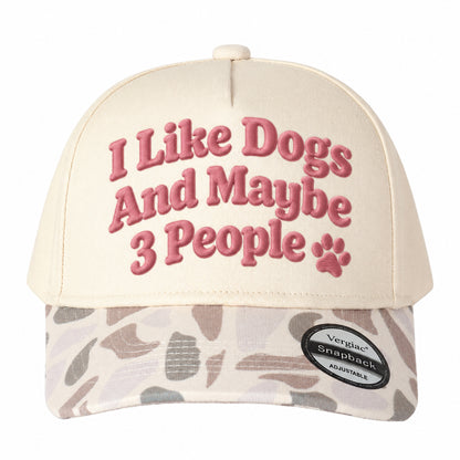 I Like Dogs and Maybe 3 People 5-Panel Trucker Hat