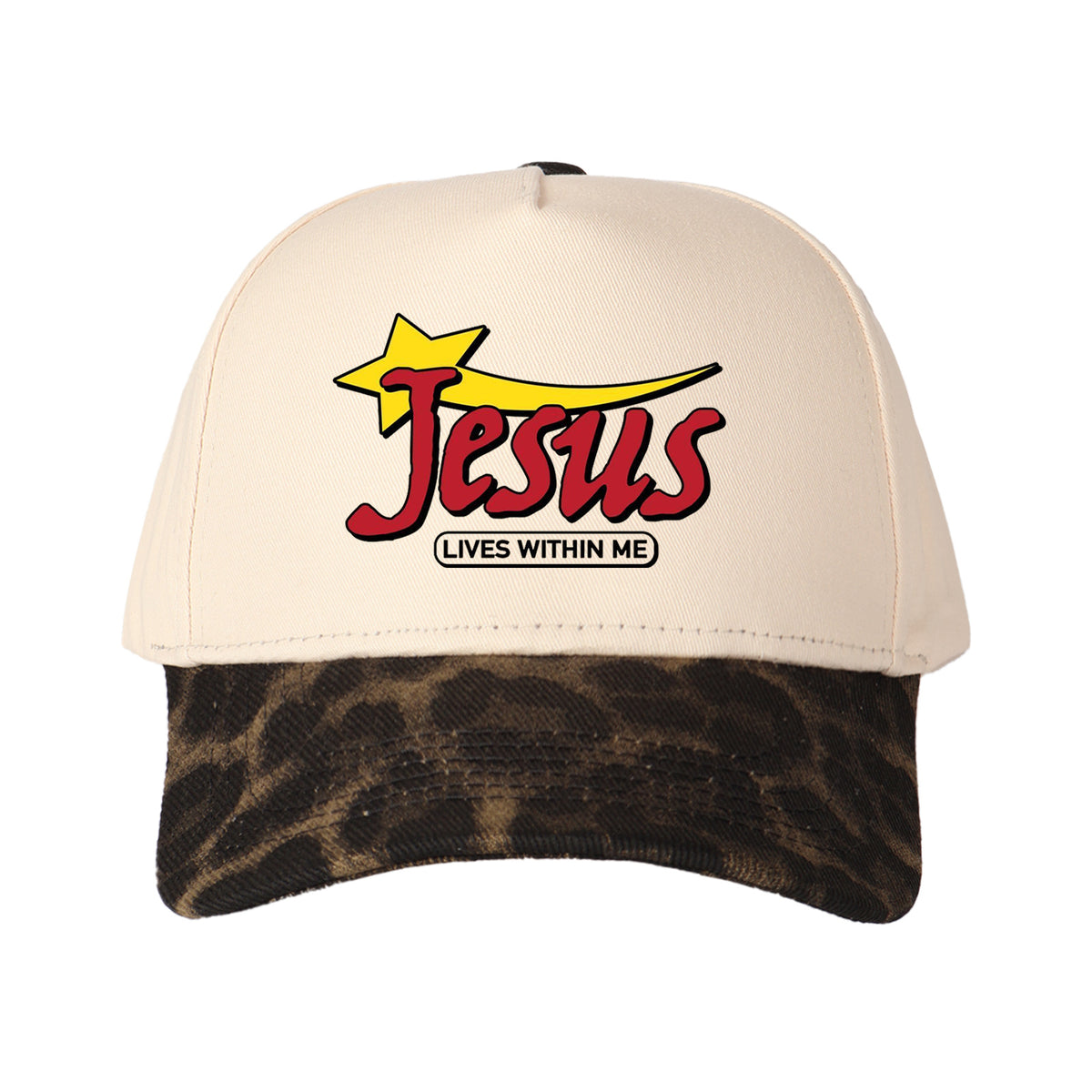 Jesus Lives Within Me Embroidered Trucker Hat