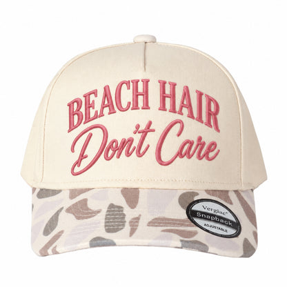 Beach Hair Dont Care Beach-themed 5-Panel Trucker Hat