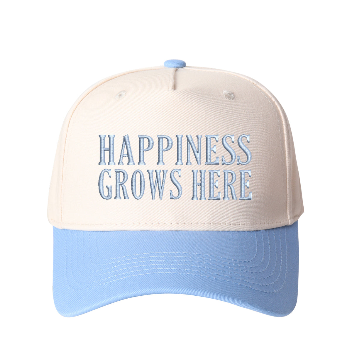 Happiness Grows Here Embroidered Trucker Hat