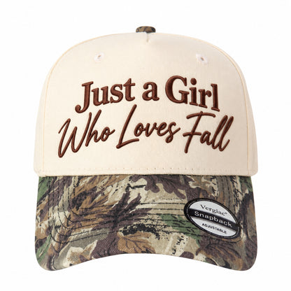 Just A Girl Who Loves Fall Fall-themed 5-Panel Trucker Hat