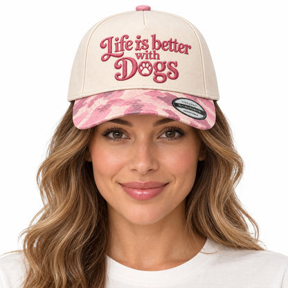 Life Is Better with Dogs 5-Panel Trucker Hat